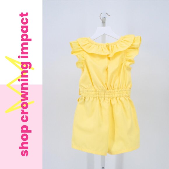 Yellow Ruffle Romper - Girl's 6 | Habitual Girl - Picture 2 of 4